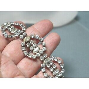 Deco Wide Rhinestone Bracelet Loop Circle Design